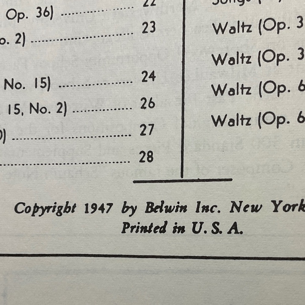 “Vintage 1947 Chopin Schaum Piano Book One – Belwin Mills Sheet Music” - Picture 3 of 6